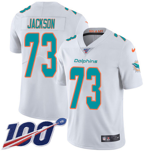 Nike Miami Dolphins #73 Austin Jackson White Youth Stitched NFL 100th Season Vapor Untouchable Limited Jersey